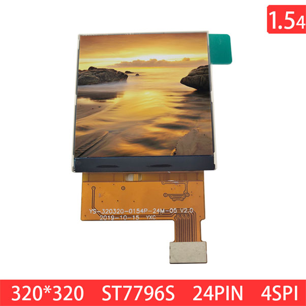 1.54 Inch 320x320 SQVGA 24PIN SPI4 IPS 300nits TFT LCD Display Module