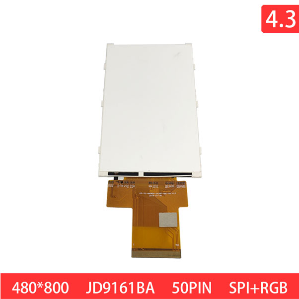 4.3 Inch 480X800 WVGA 50PIN RGB IPS 300nits TFT LCD Display Module