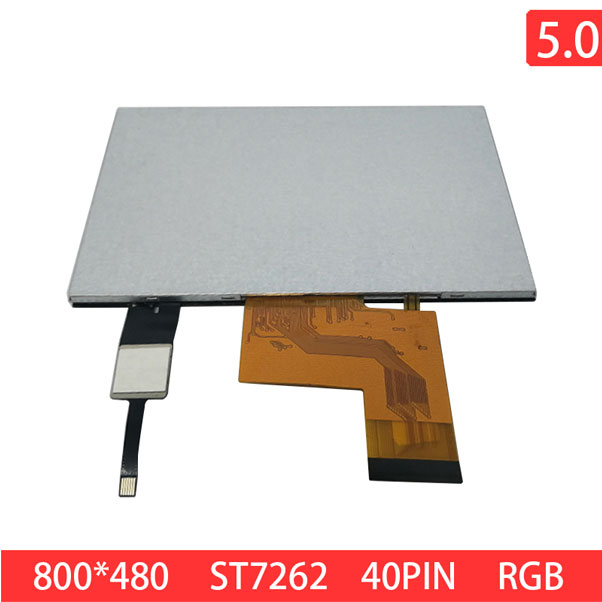 5.0 Inch 800x480 WVGA 40PIN TTLTN 350nits TFT LCD Display Module