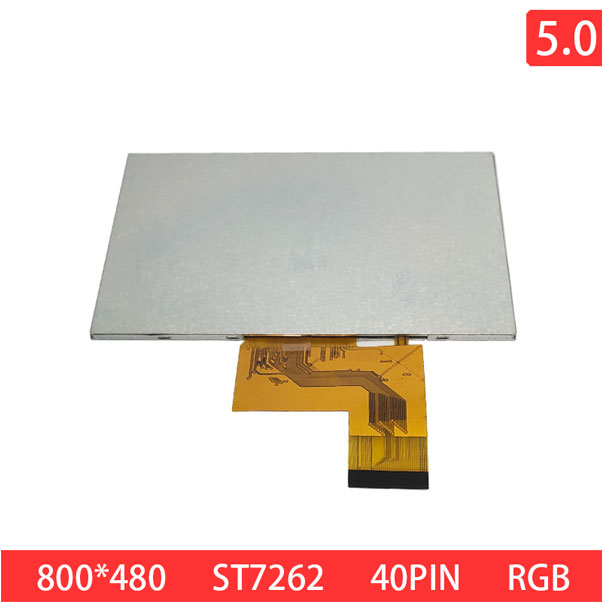 5.0 Inch 800x480 WVGA 40PIN TTL IPS 1000nits TFT LCD Display Module