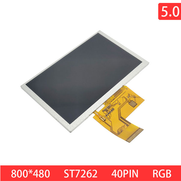 5.0 Inch 800x480 WVGA 40PIN TTL IPS 1000nits TFT LCD Display Module