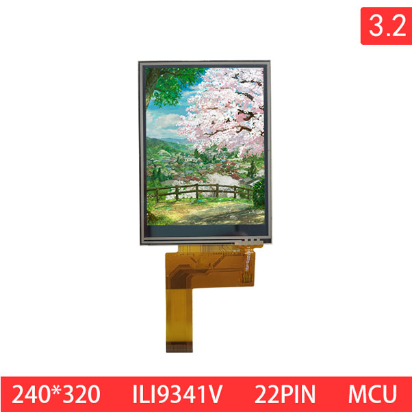 3.2 Inch 240X320 QVGA 22PIN MCU IPS 300nits TFT LCD Display Module